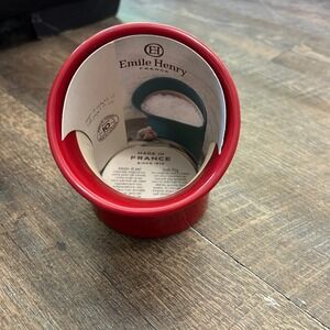 Emile Henry Burgundy Red Ceramic Salt Pig Made in France EH340201 Salt Cellar